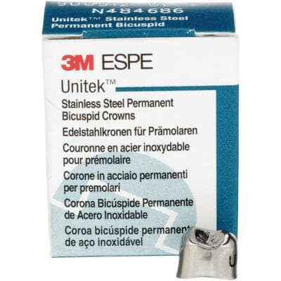 3M Unitek Stainless Steel Permanent Bicuspid Crown, Upper Left First Bicuspid, Size 2 (2UL), 5/Box, 900512 thumbnail 16