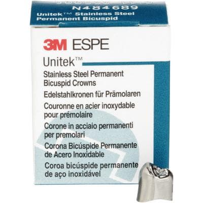 3M Unitek Stainless Steel Permanent Bicuspid Crowns, Lower Left First Bicuspid, Size 3 (3LL), 5/Box, 900533 thumbnail 15