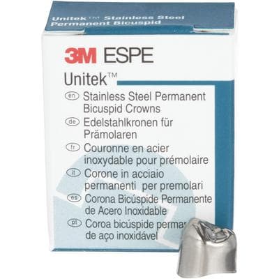 3M Unitek Stainless Steel Permanent Bicuspid Crown, Lower Right First Bicuspid, Size 6 (6LR), Refill Box of 5, 900546 thumbnail 15