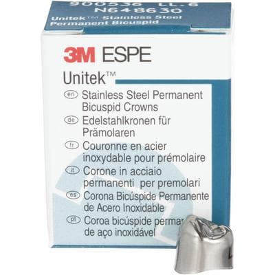 3M Unitek Stainless Steel Permanent Bicuspid Crown, Lower Left First Bicuspid, Size 6 (6LL), 5/Box, 900536 thumbnail 16
