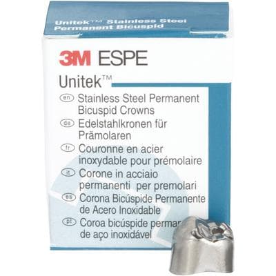 3M Unitek Stainless Steel Permanent Bicuspid Crown, Lower Right Second Bicuspid, Size 5 (5LR), Box of 5, 900645 thumbnail 16