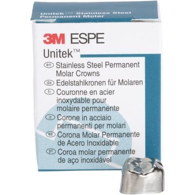 3M Unitek Stainless Steel Permanent Molar Crown, Upper Right First Molar, Size 1 (1UR), 5/Box, 900321 thumbnail 16