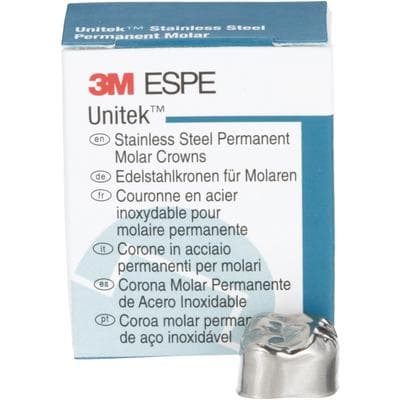 3M Unitek Stainless Steel Permanent Molar Crown, Upper Right First Molar, Size 3 (3UR), 5/Box, 900323 thumbnail 16