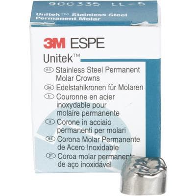 3M Unitek Stainless Steel Permanent Molar Crowns, Lower Left First Permanent Molar, Size 5 (5LL), 5/Box, 900335 thumbnail 16