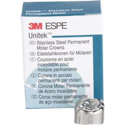 3M Unitek Stainless Steel Permanent Molar Crown, Lower Right First Molar, Size 6 (6LR), 5/Box, 900346 thumbnail 16