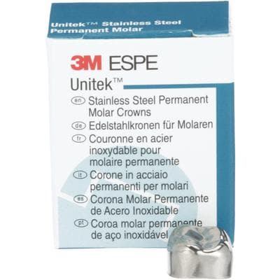 3M Unitek Stainless Steel Permanent Molar Crowns, Lower Right Second Molar, Size 4 (4LR), 5/Box, 900444 thumbnail 16