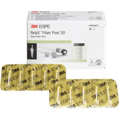 3M RelyX Fiber Post 3D Glass Fiber Post Refill, Size 1 (1.3mm dia.), Yellow, 10/Pack, 56949 thumbnail 17
