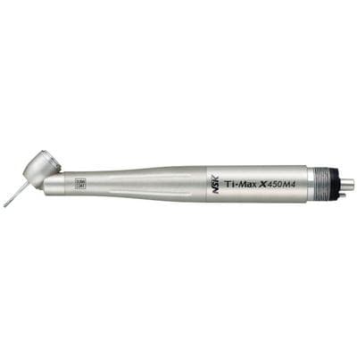 NSK Ti-Max X450M4 High-Speed Air Handpiece, 45° Standard Head, Push-Button Autochuck, Triple Spray, Non-Optic, Fixed 4-Hole Connection, P1092 thumbnail 5
