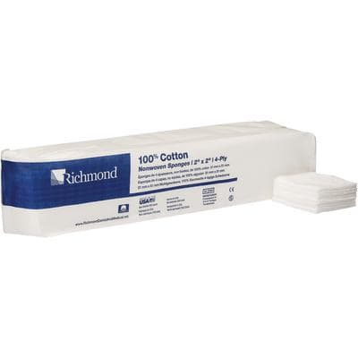 Sion Brands 100% Cotton Non-Woven Sponge, 2" x 2", Non-Sterile, 4-Ply, 5000/Case thumbnail 5