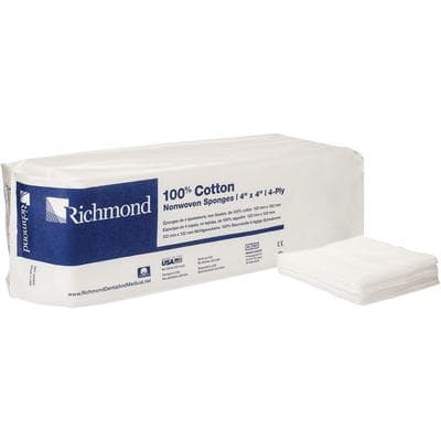 Sion Brands 100% Cotton Non-Woven Sponges, 4" x 4", Non-Sterile, 2000/Case thumbnail 5