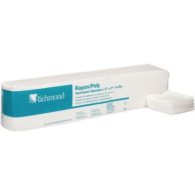 Sion Brands Rayon/Poly Non-Woven 4-Ply Sponge, 2" x 2", Non-Sterile, 5000/Case thumbnail 4