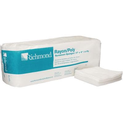 Rayon/Poly Non-Woven 4-Ply Sponge, 4" x 4", Non-Sterile, Case of 2000 (10 Sleeves of 200) thumbnail 4