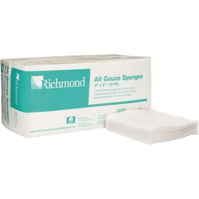 Sion Brands All Gauze Sponges, Nonsterile, 4" x 4", 12 Ply, 2000/Case thumbnail 3