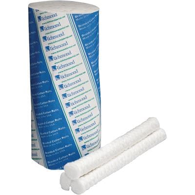 Sion Brands Braided Cotton Rolls, 6" x 1/2", Large, Non-Sterile, 100/Box thumbnail 7