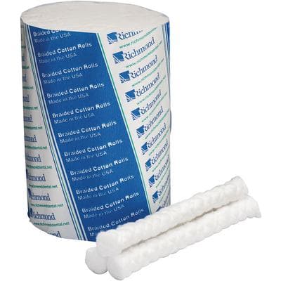 Sion Brands Braided Cotton Rolls, Medium, 4" x 3/8", Non-Sterile, 250/Box thumbnail 5