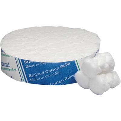 Sion Brands Braided Cotton Rolls, 3/4" Pedo Rolls, Medium Diameter 3/8", Non-Sterile, 1400/Box thumbnail 4