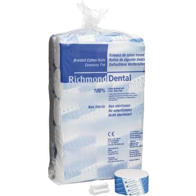 Sion Brands Braided Cotton Rolls, Medium, 1.5" x 3/8", Non-Sterile, Economy Pack, 10,000/Case thumbnail 2