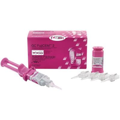 GC FujiCEM 2 Automix Package, Resin-Modified Glass Ionomer Luting Cement, 2 x 7.2 mL (13.3 g) Cartridges with 42-44 Mixing Tips, #441000 thumbnail 17