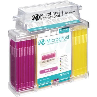 Microbrush Plus Dispenser Kit, Fine (1.5 mm), Assorted Pink/Yellow, 400 Applicators, PF400-KIT thumbnail 21