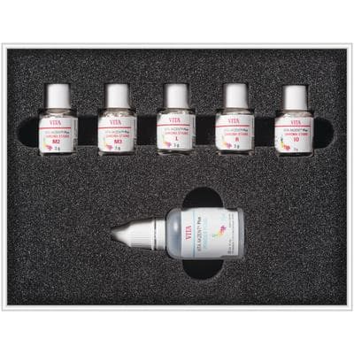 VITA Akzent Plus Chroma 3D Master Kit - Stain Powder System with 5 Shades, Powder Fluid & Color Sample thumbnail 3