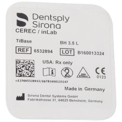 CEREC TiBase Abutment Kit, BioHorizons 3.5 mm Connection, Long (L), Titanium, with Abutment Screw thumbnail 6