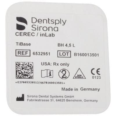 Dentsply Sirona CEREC TiBase Abutment Kit, BioHorizons 4.5 mm Connection, Long (L), Titanium, with Abutment Screw thumbnail 6
