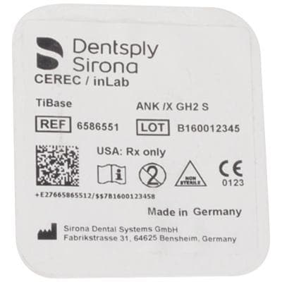Sirona TiBase ANK/X GH2 S Titanium Abutment Base with Screw Kit thumbnail 3