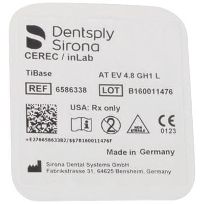Sirona TiBase AT EV 4.8 GH1 L Titanium Abutment Base with Screw, AstraTech Compatible, 1/Kit thumbnail 5