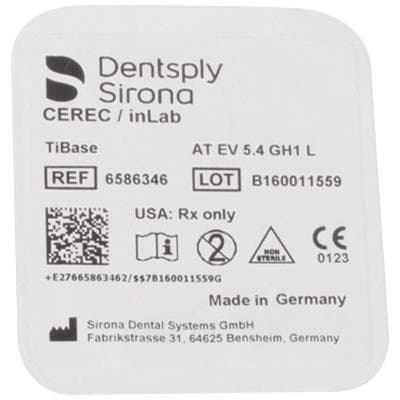 Sirona TiBase AT EV 5.4 GH1 L Abutment Kit with Abutment Screw, 01KEZKNKX624HEC8B50V14SYZQ thumbnail 5