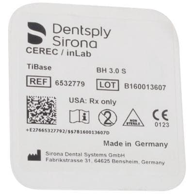 Dentsply Sirona CEREC TiBase Abutment Kit, BioHorizons Compatible, Connection 3.0 (Gray), Size S, 1 TiBase + 1 Abutment Screw thumbnail 6