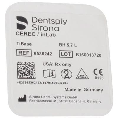 Sirona TiBase Abutment BH 5.7 L, BioHorizons, Titanium, with Abutment Screw thumbnail 5