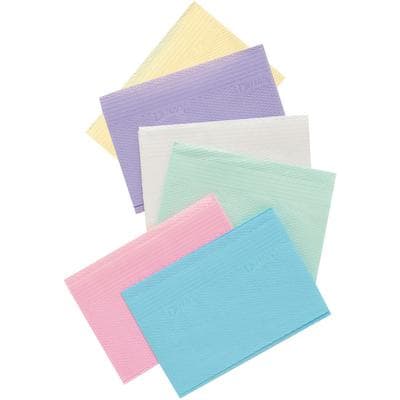 Defend Plus Patient Bibs, 2-Ply Tissue/1-Ply Poly, 13" x 18", Blue, 500/Case, PB-8001 thumbnail 4