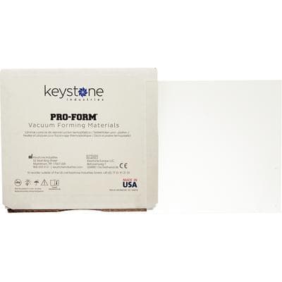 Keystone Pro-Form Coping Material, .040" (1.0mm) Thick, Cloudy Polypropylene Sheets, 5" x 5", 25/Pkg, 9613630 thumbnail 10