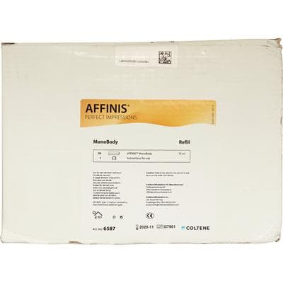 Affinis VPS Impression Material System 75ml Regular Set Monophase Body Bulk Pack of 20 Cartridges (Light Blue, No Tips, Ref 6587) thumbnail 3
