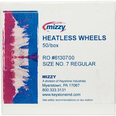 Mizzy Heatless Wheels #7 Regular Grit, Gray, 3/16" x 3/4" (4.8 x 19 mm), 50/Box, 1900160 thumbnail 5
