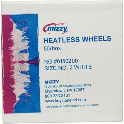 Keystone Mizzy Heatless Wheels #2, White, 1/8" x 1", 50/Box, 1900242 thumbnail 5