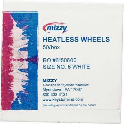 Keystone Mizzy Heatless Wheels #6, White, 3/32" x 7/8", 50/Box, 1900246 thumbnail 6