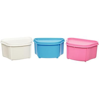 Den-Shur Cups® Denture/Appliance Case with Snap-On Lid, Blue, 12/Pkg thumbnail 2