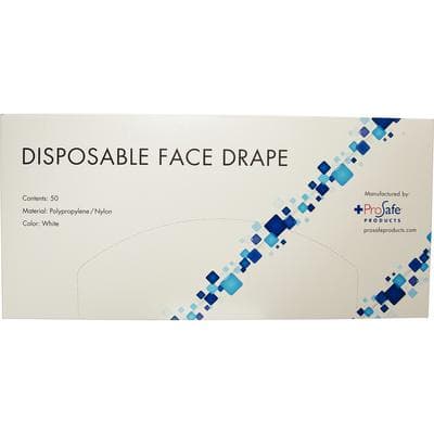 Disposable Face Drapes, White, 50/Pack thumbnail 5