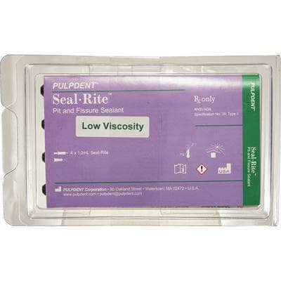 Pulpdent Seal-Rite Low Viscosity Pit & Fissure Sealant Kit, Off-White, 4 x 1.2 mL Syringes + 8 Applicator Tips, SEAL-LV thumbnail 11
