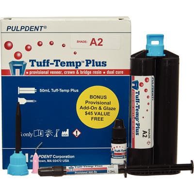 Pulpdent Tuff-Temp Plus Provisional Crown & Bridge Resin, Automix Cartridge Kit, Shade A2, 50 mL, TTPA2 thumbnail 21
