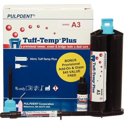 Tuff-Temp Plus Provisional C&B Resin, Shade A3, 50 mL Automix Cartridge Kit, TTPA3 thumbnail 21