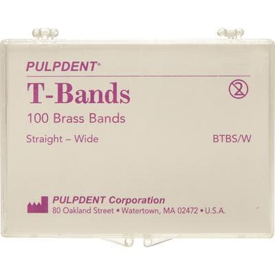 Pulpdent T-Bands, Straight, Wide, Brass, 0.002" (0.05 mm) Thick, 100/Box, BTBS/W thumbnail 12