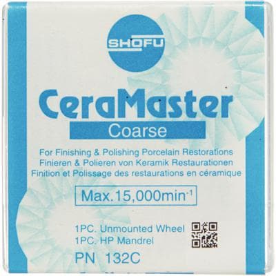 Shofu CeraMaster Coarse Diamond-Impregnated Polisher, Unmounted Wheel, ISO #220, 132C, 1/Pkg thumbnail 6
