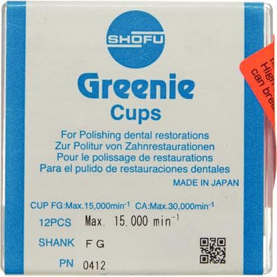Shofu Greenie Polishers, FG Cup, #065, Green, 12/Pk, 0412 thumbnail 13