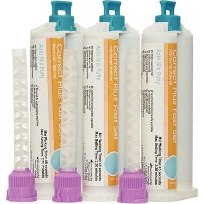 Correct Plus Fast-Set Auto Mix Putty, Vinyl Polysiloxane Impression Material, 50 mL Cartridges, 32/Pk, Q36AA thumbnail 9