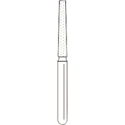 Solo Diamond Single-Use Diamond Bur, FG, Flat-End Taper, #0916.10, Fine Grit, Red, 1.6 mm Head Diameter, 10 mm Head Length, 25/Pk, 848016F thumbnail 9