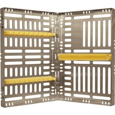 Nordent Sterilization Cassette, Medium, 10 Instruments, Yellow, Single-Sided, Stainless Steel, CH2-10N4 thumbnail 11