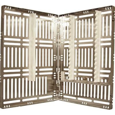 Nordent Sterilization Cassette, Large, Single-Sided, 16 Instruments, 2-1/2 x 8 Accessory Area, White, 8 x 11 x 1.25 in thumbnail 2