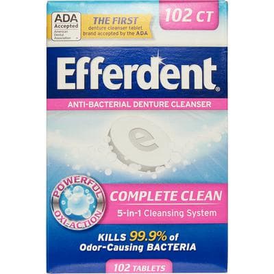 Efferdent Anti-Bacterial Denture Cleanser Tablets, 102 Tablets/Pkg - Efferdent® Anti-Bacterial Denture Cleanser, 102 Tablets/Pkg - Efferdent® Anti-Bacterial Denture Cleanser, 102 Tablets/Pkg - Image 1